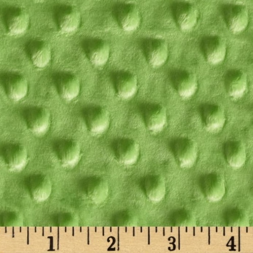 Remnant - Minky Dimple Dot Lime 50cm