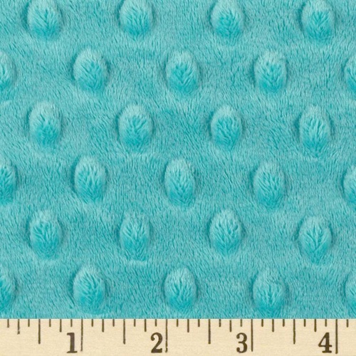 Remnant - Minky Dimple Dot Teal 50cm