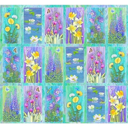 Nature's Garden Digital Floral Panel 40"