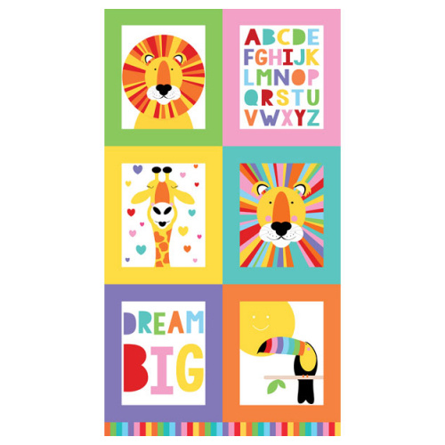 Devonstone Safari Animals Alphabet Panel