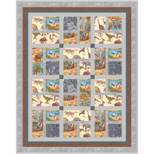 Lost World Jurassic Dinosaur Quilt Pattern Only