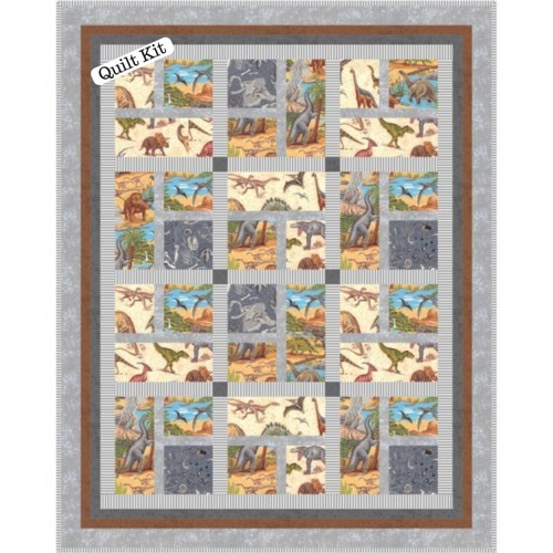 Lost World Jurassic Dinosaur Quilt Kit