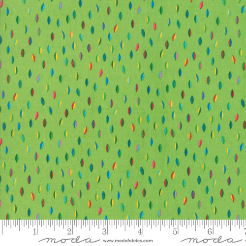 Moda Bicycle Bunch Floating Leaves Lime