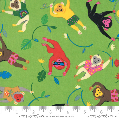 Moda Bicycle Bunch Monkeys Lime