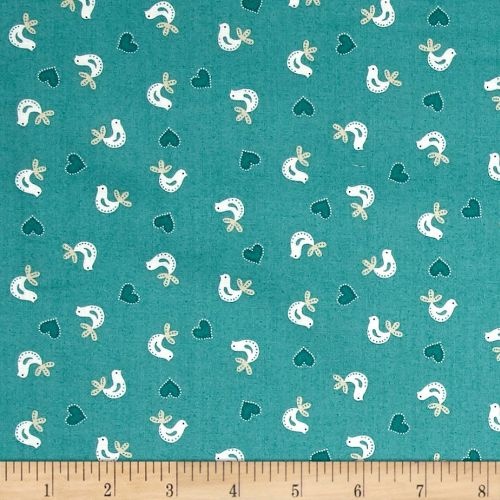 Papillion Bird Hearts Teal