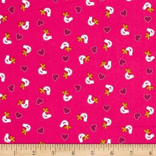 Papillion Bird Hearts Pink
