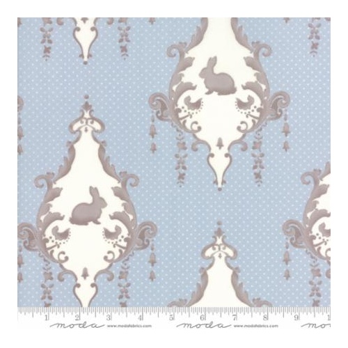 Bunny Rabbits Blue Grey