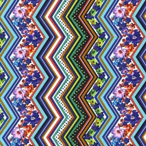 Floral Chevron Per Metre