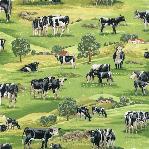 In the Country Cows Green