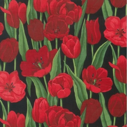 Tulips Large Black
