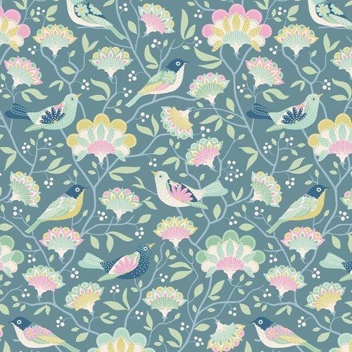 Harvest Bird Tree Blue
