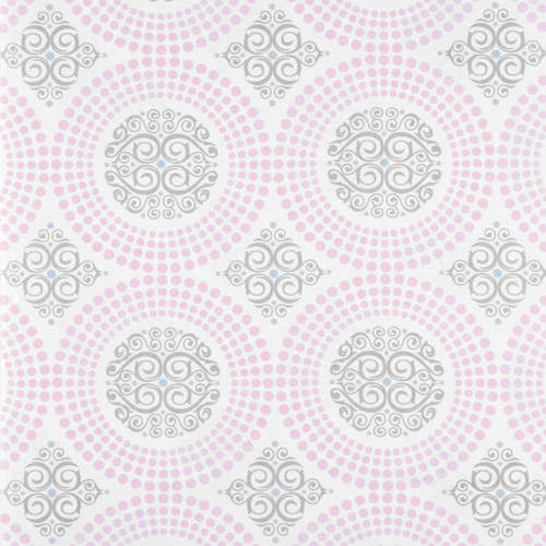 Nursery Medallions Pink Grey