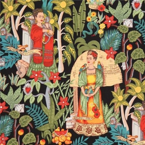 also available in 20cm 30cm wide Alexander Henry Fridas Garden fabric, Frida Kahlo Lamp Shade 3 lining options. Terra-cotta