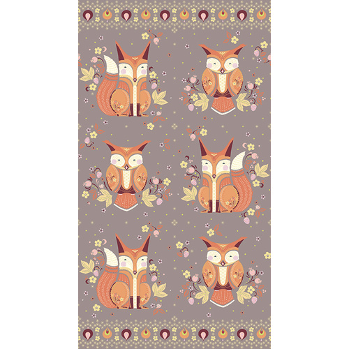 Forest Fable Fox Owl Panel