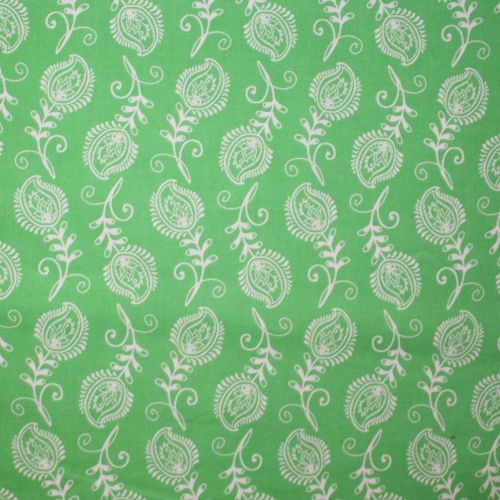 Contempo Floral Green Per Metre