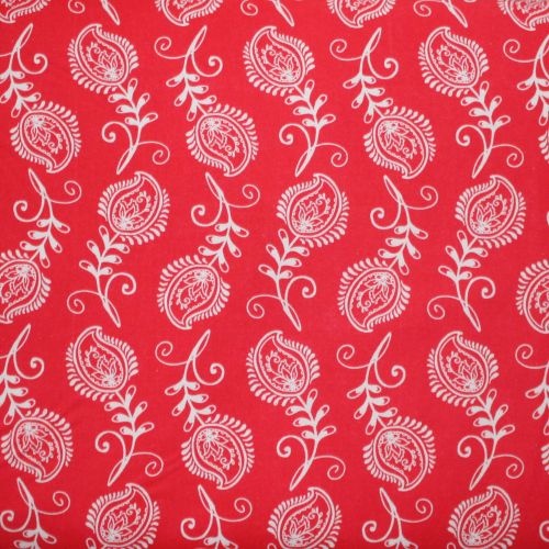 Contempo Floral Red Per Metre
