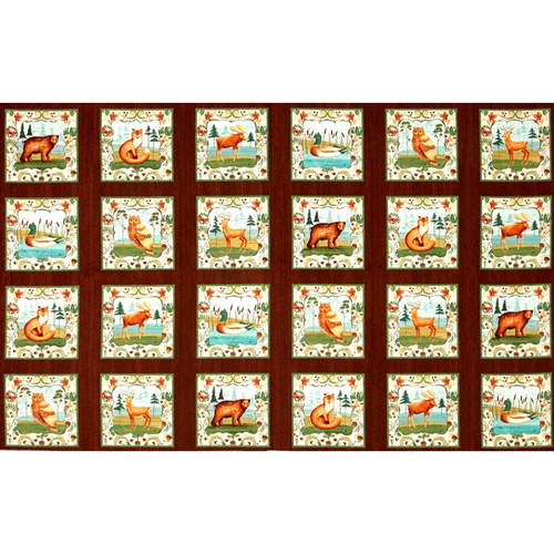 Wild Woods Animals Panel
