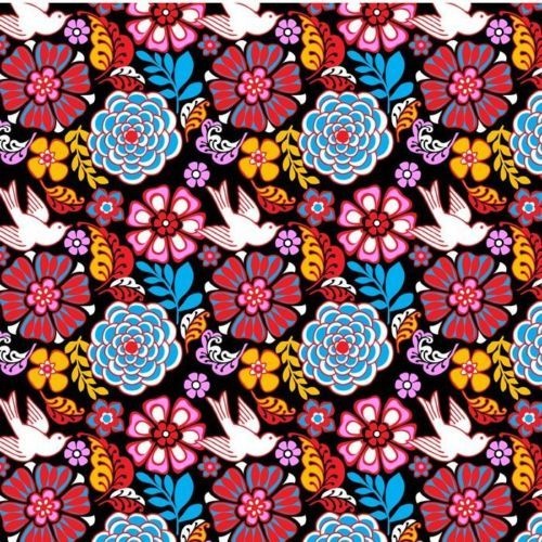 Folk Floral Birds