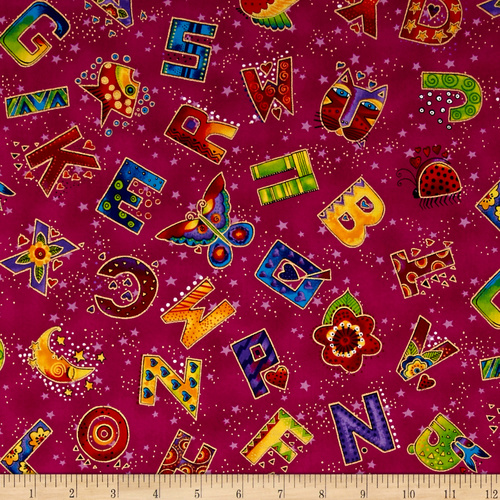 Metallic Alphabet Cerise
