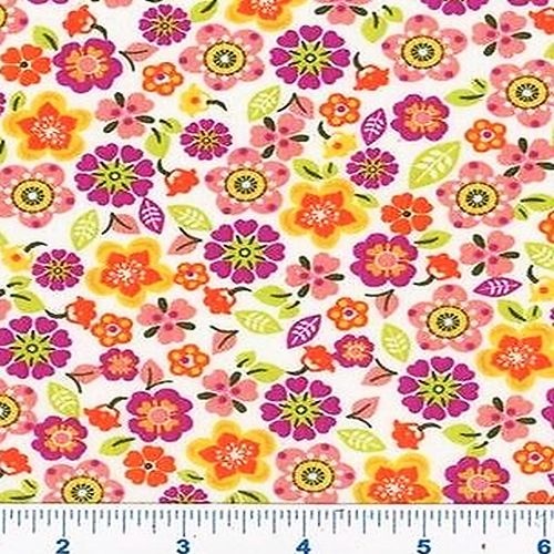 Fun Floral Multi White