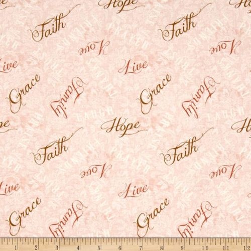 Words to Live By Toss Pink