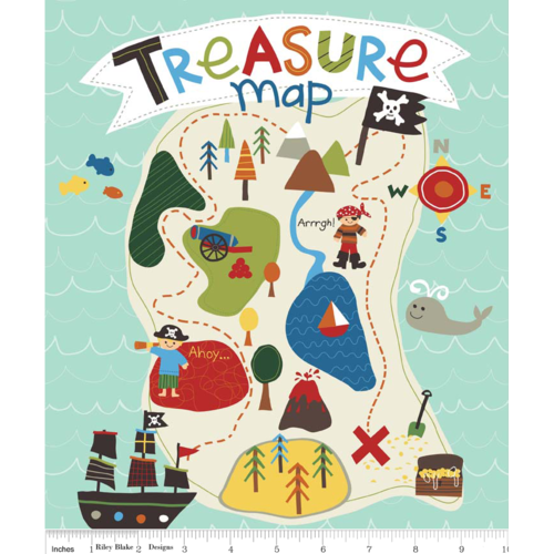 Treasure Island Panel Teal
