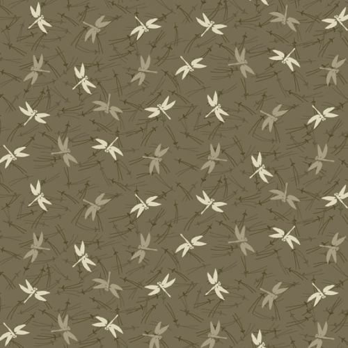 Japanese Garden Oriental Dragonfly Taupe