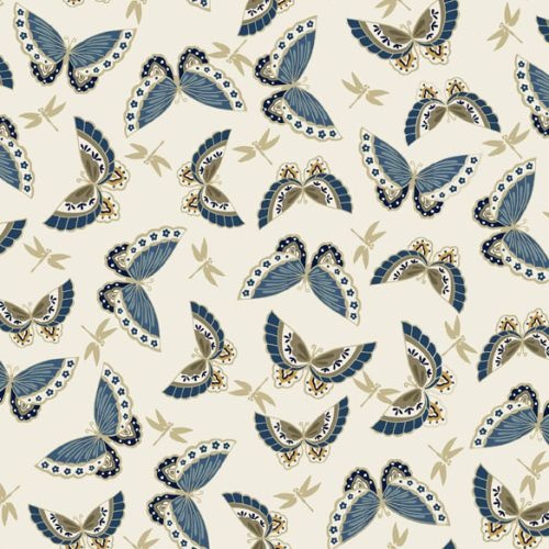 Japanese Garden Oriental Butterfly Blue