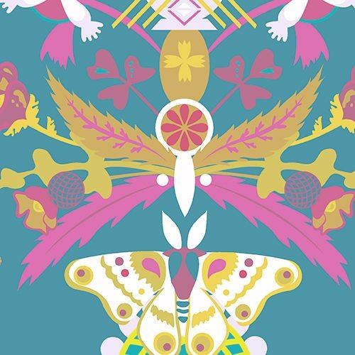 Bookplate Butterfly Indigo
