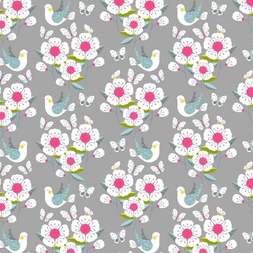 Meadow Bird Butterfly Floral
