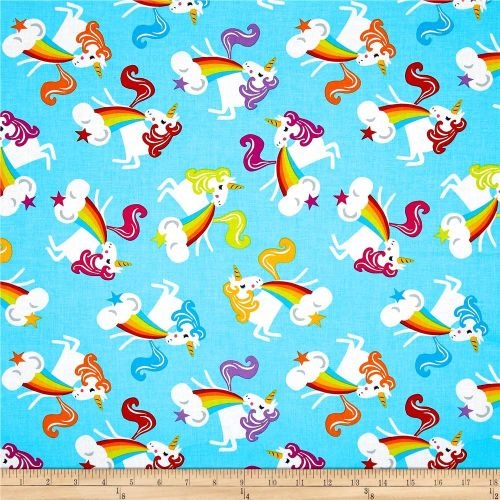 Unicorns Rainbows Aqua