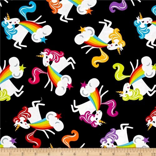 Unicorns Rainbows Black