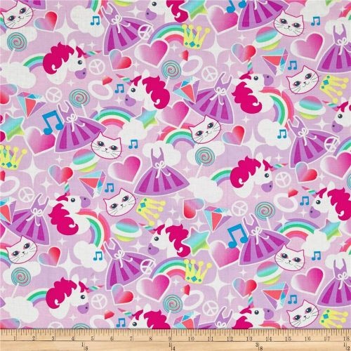 Fun Unicorns Rainbows Cats Lollipops Pink
