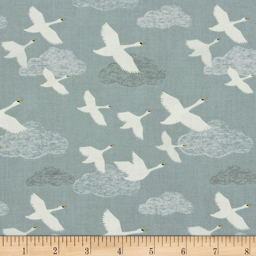 Flying Swans Blue/Grey
