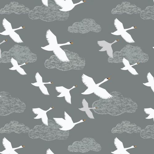 Flying Swans Grey