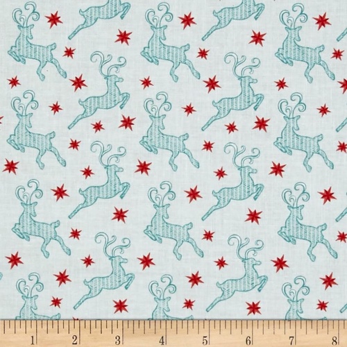 Nordic Holiday Reindeer Blue
