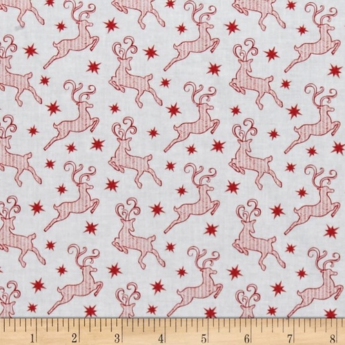 Nordic Holiday Reindeer Red