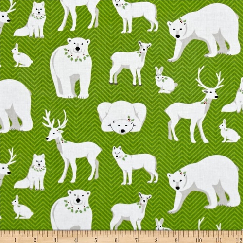 Nordic Holiday Animals Green