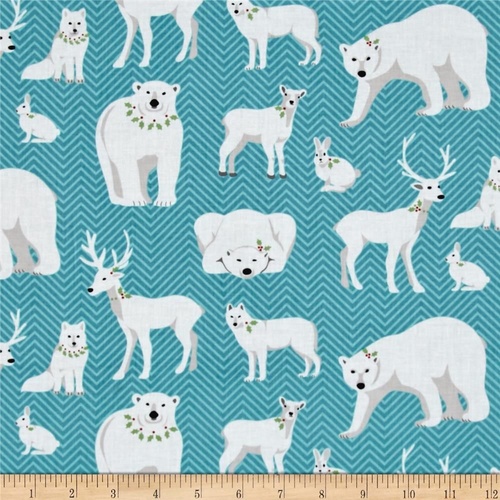 Nordic Holiday Animals Blue