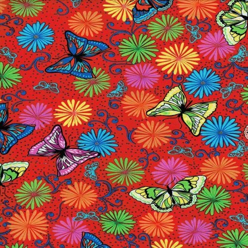 Butterfly Bright Red