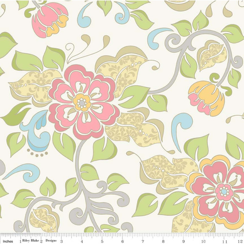 Priscilla Main Floral White