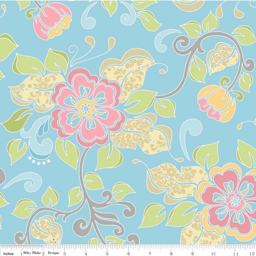 Priscilla Main Floral Blue