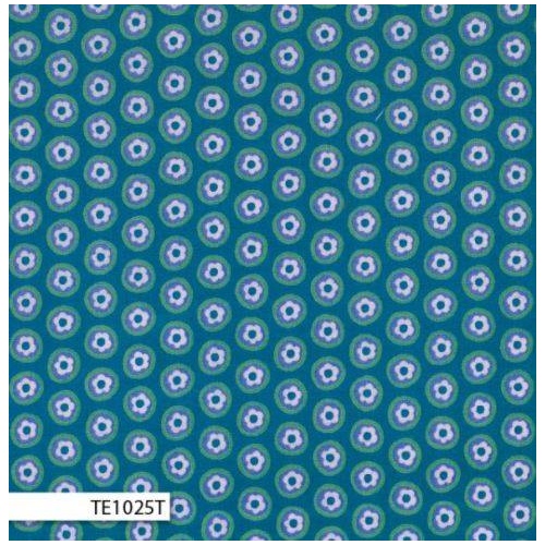 White Daisy Teal Per Metre