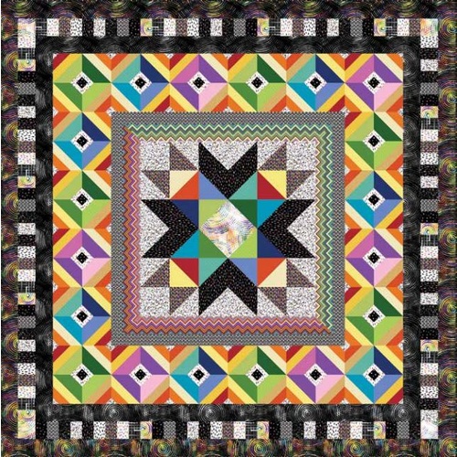 Black White and Bright Quilt Kit
