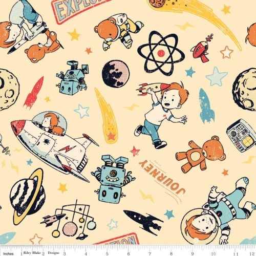 Remnant - Rocket Age Flannel Cream 50cm