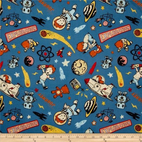Remnant - Rocket Age Flannel Blue 50cm