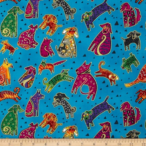 Dogs and Doggies Metallic Blue
