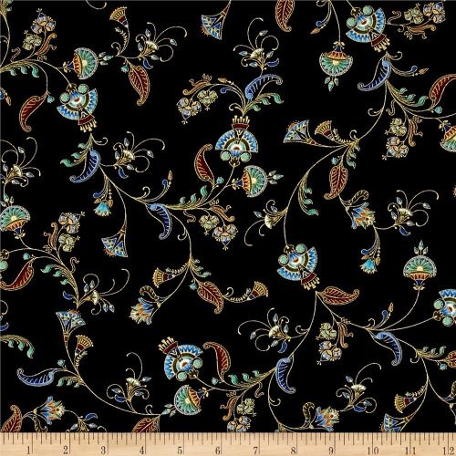 Alexandria Metallic Egyptian Toss Black