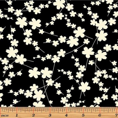 Moon Flower Blossom Black/White