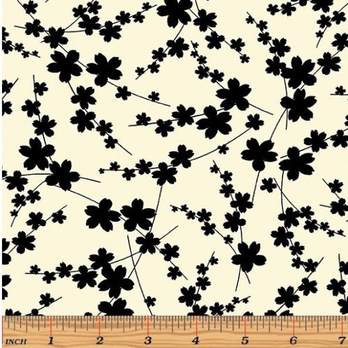 Moon Flower Blossom Black/Cream